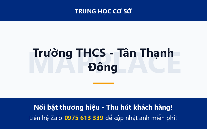Trường THCS - Tân Thạnh Đông