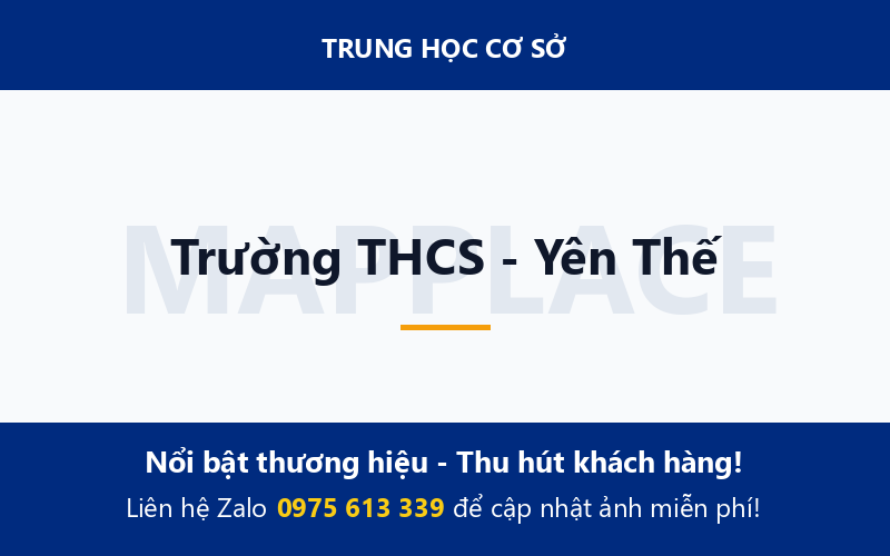 Trường THCS - Yên Thế