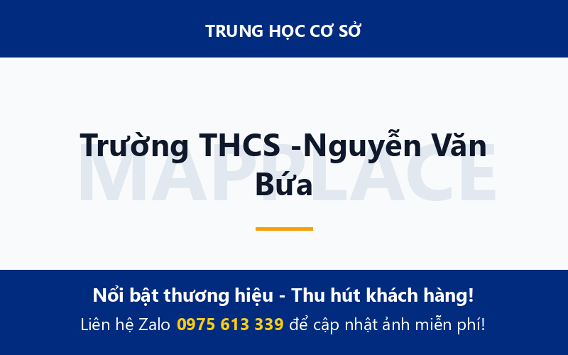 Trường THCS -Nguyễn Văn Bứa