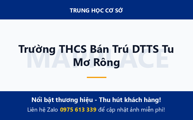 Trường THCS Bán Trú DTTS Tu Mơ Rông