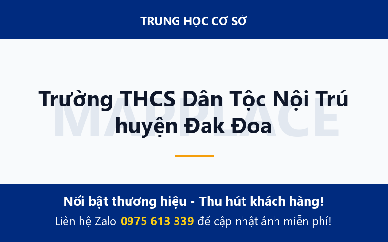 Trường THCS Dân Tộc Nội Trú huyện Đak Đoa