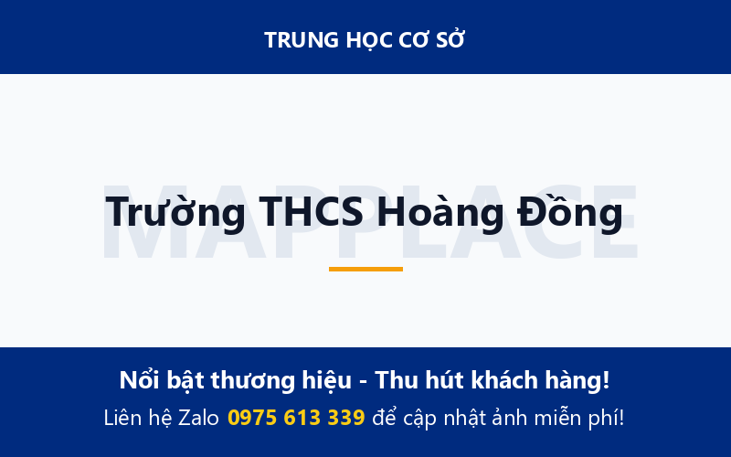 Trường THCS Hoàng Đồng