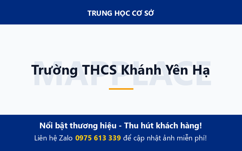 Trường THCS Khánh Yên Hạ
