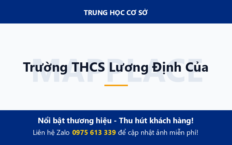Trường THCS Lương Định Của