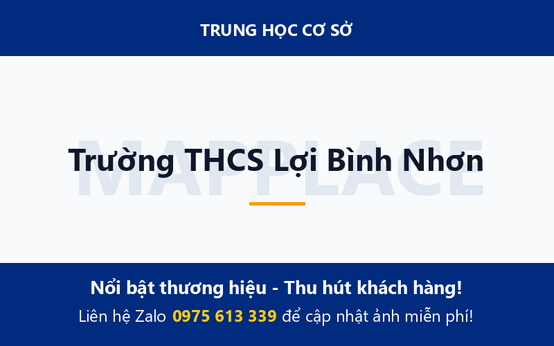 Trường THCS Lợi Bình Nhơn