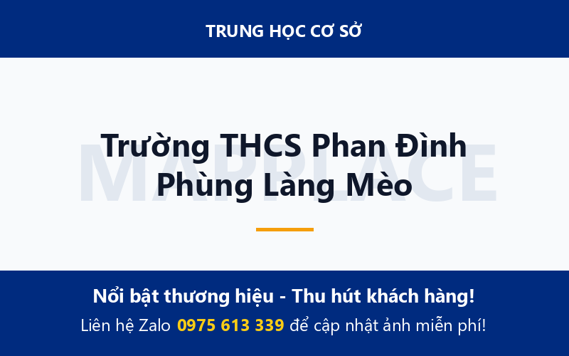 Trường THCS Phan Đình Phùng Làng Mèo
