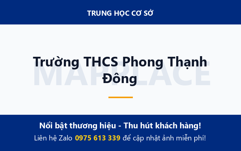 Trường THCS Phong Thạnh Đông