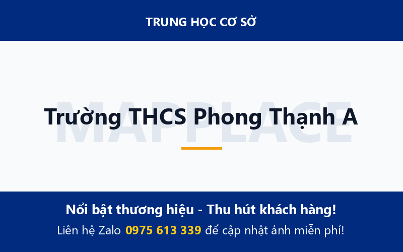 Trường THCS Phong Thạnh A
