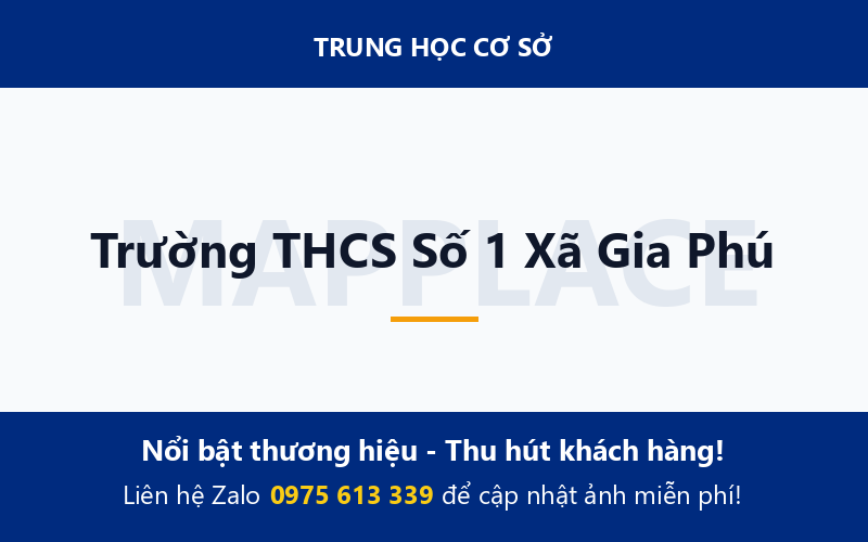 Trường THCS Số 1 Xã Gia Phú