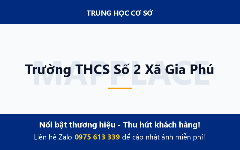 Trường THCS Số 2 Xã Gia Phú
