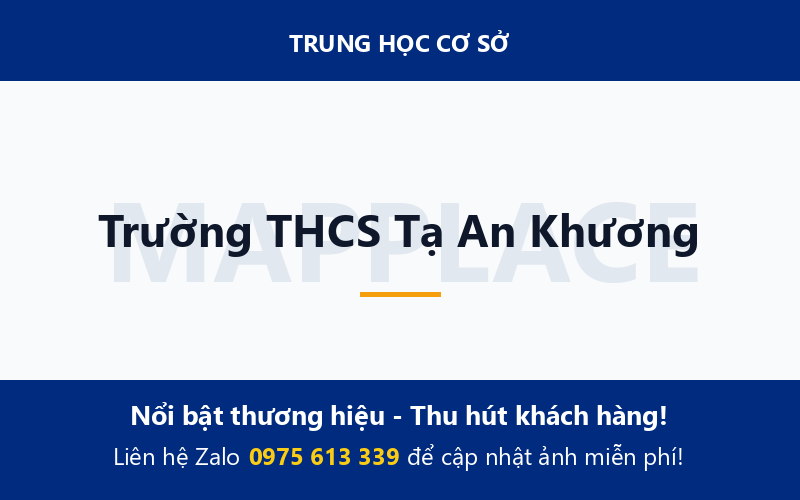 Trường THCS Tạ An Khương