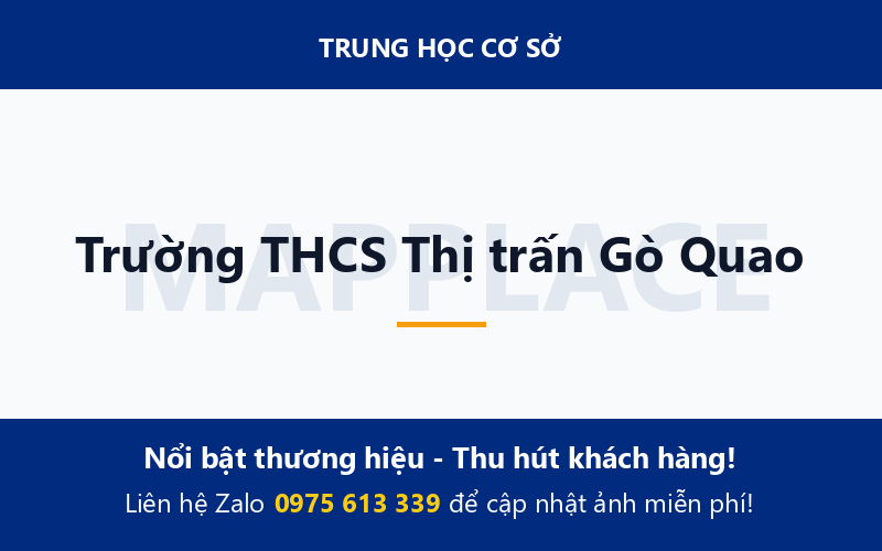 Trường THCS Thị trấn Gò Quao