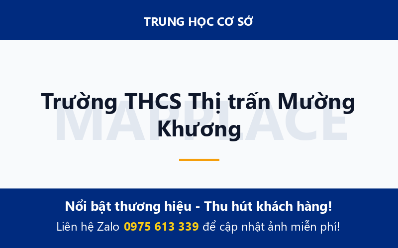 Trường THCS Thị trấn Mường Khương