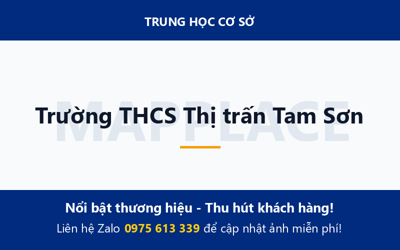 Trường THCS Thị trấn Tam Sơn