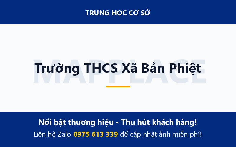Trường THCS Xã Bản Phiệt