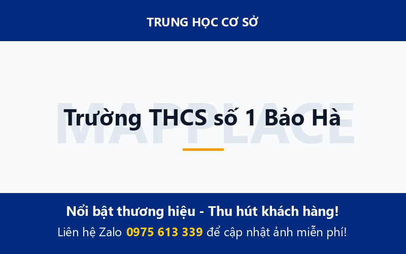 Trường THCS số 1 Bảo Hà