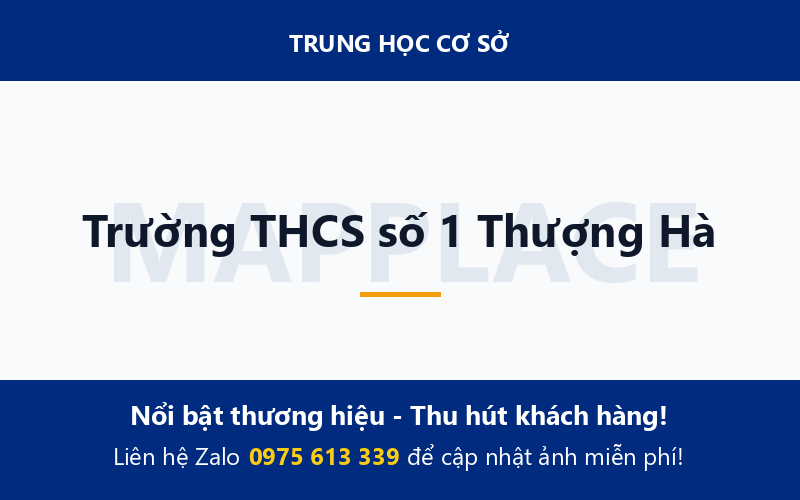 Trường THCS số 1 Thượng Hà