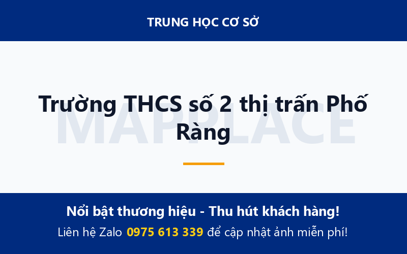 Trường THCS số 2 thị trấn Phố Ràng