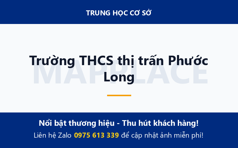 Trường THCS thị trấn Phước Long