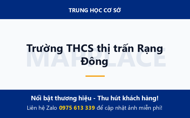 Trường THCS thị trấn Rạng Đông