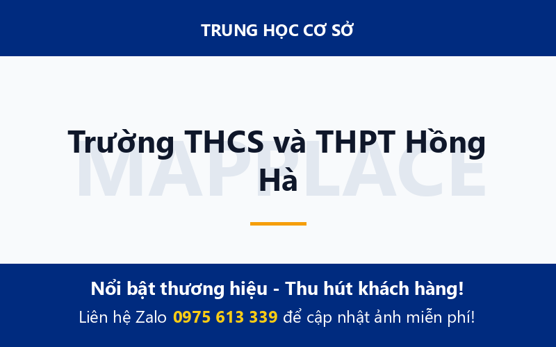 Trường THCS và THPT Hồng Hà