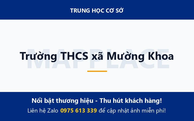 Trường THCS xã Mường Khoa