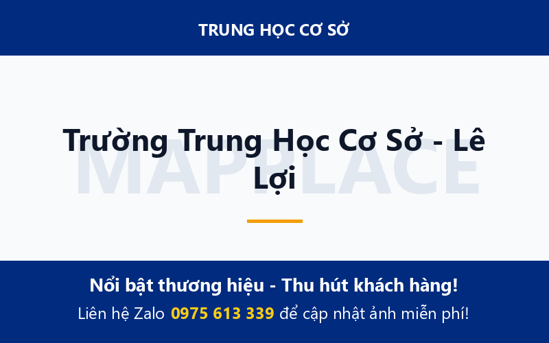 Trường Trung Học Cơ Sở - Lê Lợi