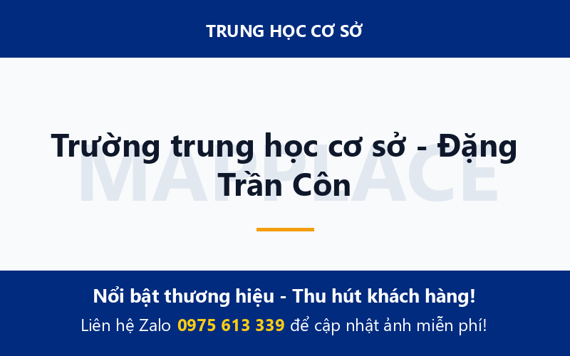 Trường trung học cơ sở - Đặng Trần Côn
