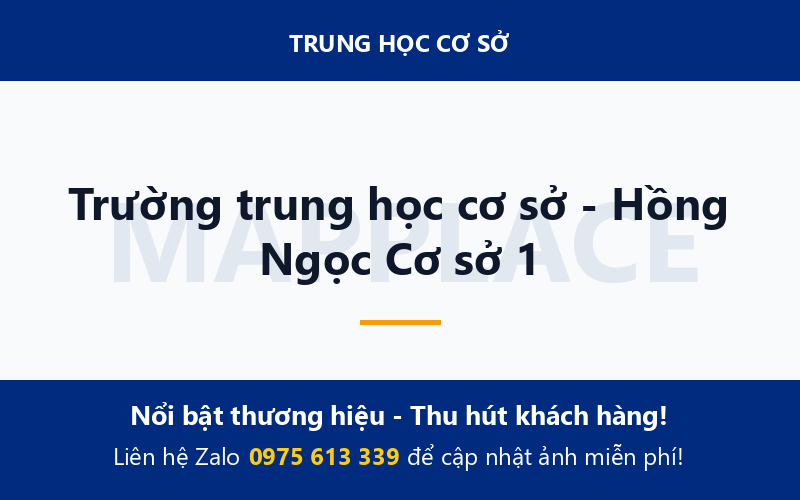 Trường trung học cơ sở - Hồng Ngọc Cơ sở 1