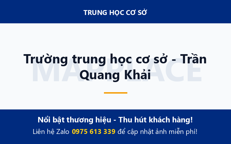 Trường trung học cơ sở - Trần Quang Khải