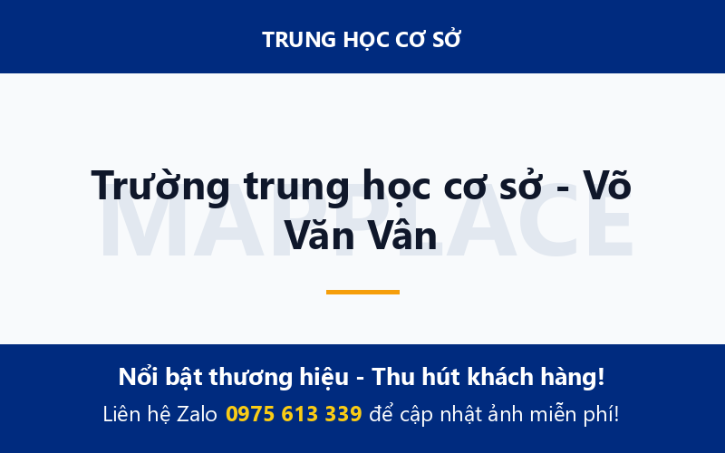 Trường trung học cơ sở - Võ Văn Vân