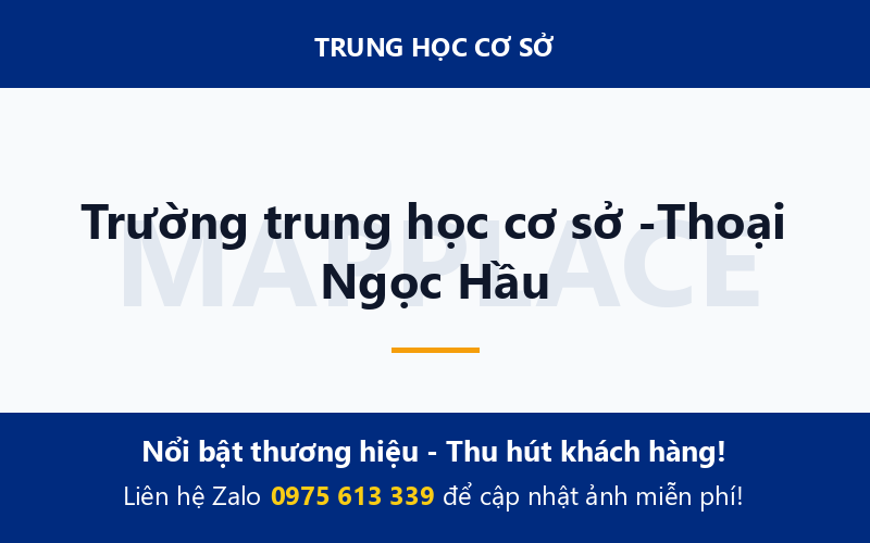Trường trung học cơ sở -Thoại Ngọc Hầu