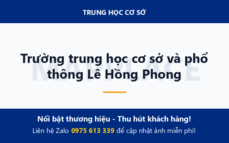 Trường trung học cơ sở và phổ thông Lê Hồng Phong