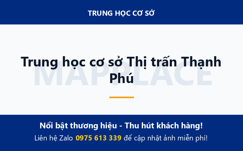 Trung học cơ sở Thị trấn Thạnh Phú
