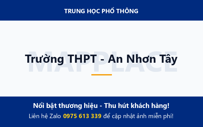Trường THPT - An Nhơn Tây