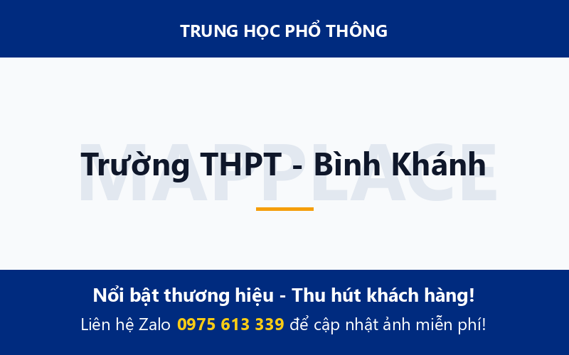 Trường THPT - Bình Khánh