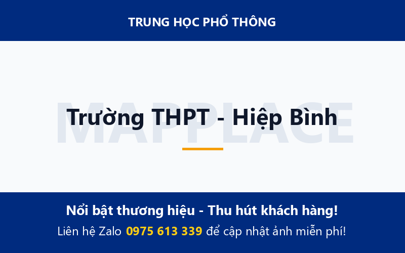 Trường THPT - Hiệp Bình