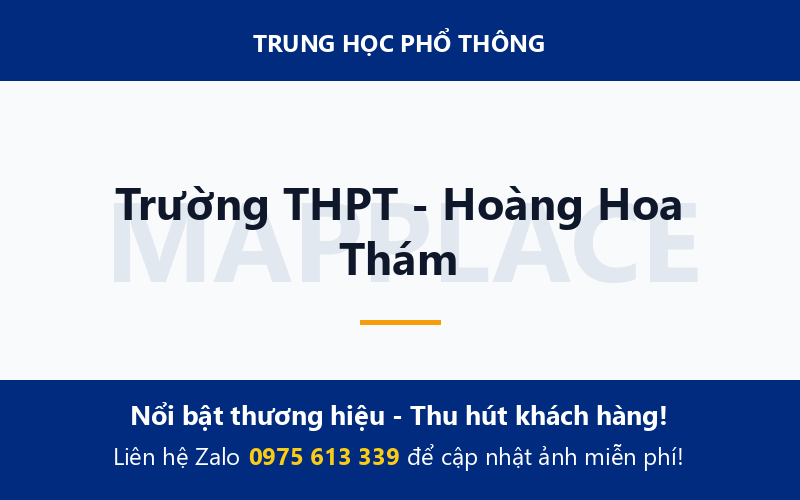 Trường THPT - Hoàng Hoa Thám