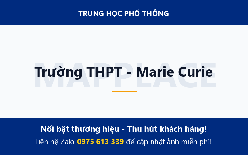 Trường THPT - Marie Curie