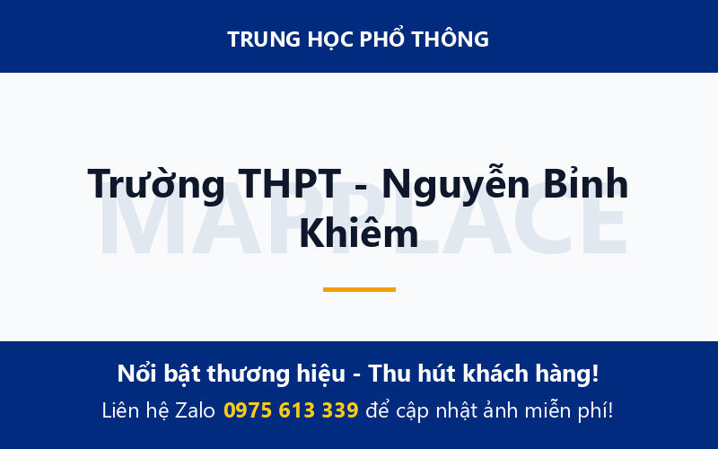 Trường THPT - Nguyễn Bỉnh Khiêm