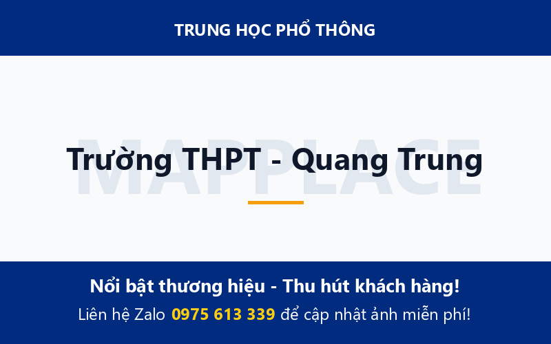 Trường THPT - Quang Trung