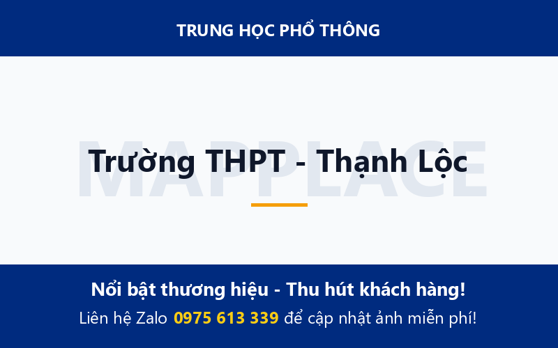 Trường THPT - Thạnh Lộc