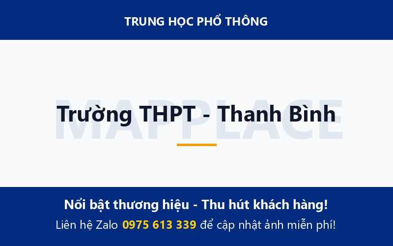 Trường THPT - Thanh Bình