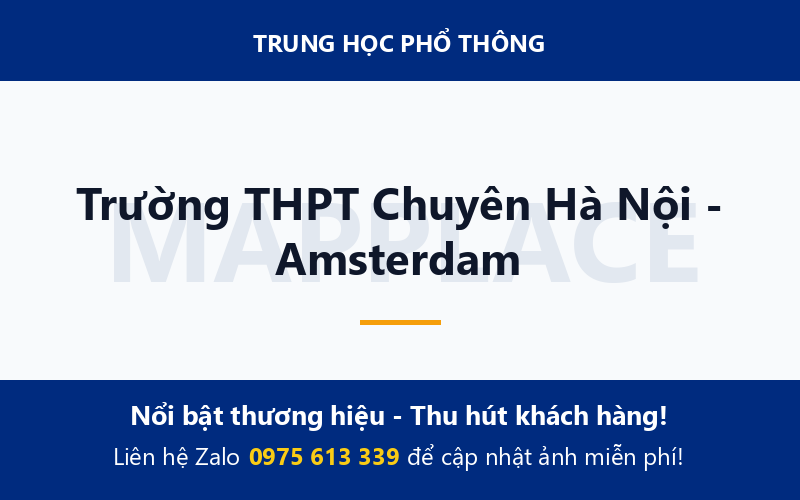 Trường THPT Chuyên Hà Nội - Amsterdam