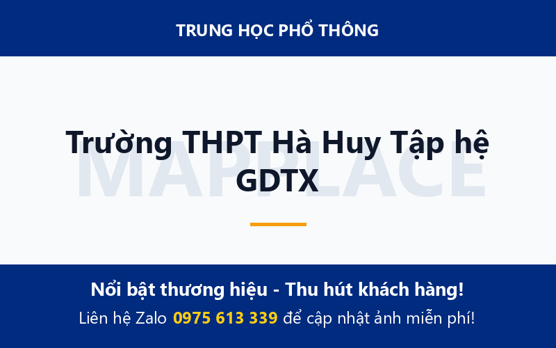 Trường THPT Hà Huy Tập hệ GDTX
