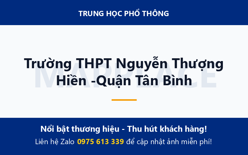 Trường THPT Nguyễn Thượng Hiền -Quận Tân Bình