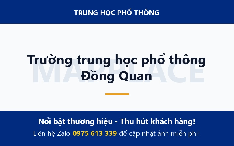 Trường trung học phổ thông Đồng Quan