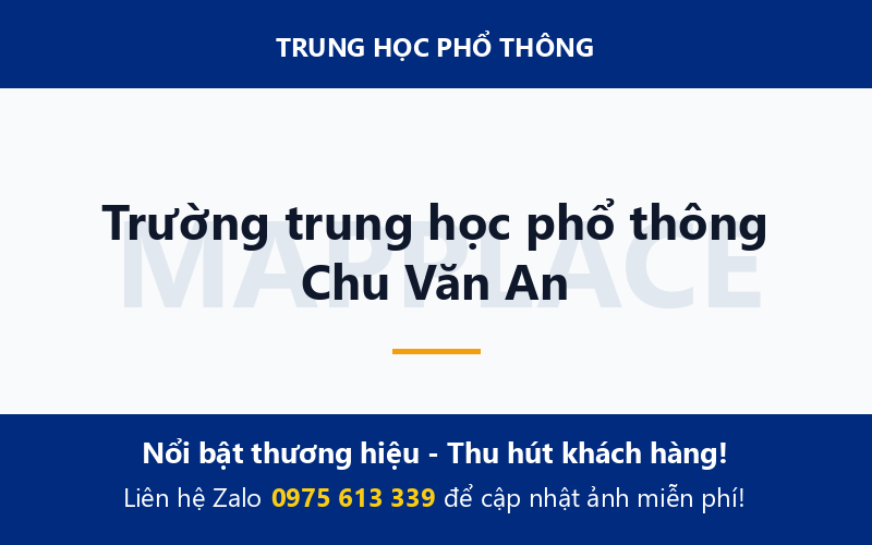 Trường trung học phổ thông Chu Văn An