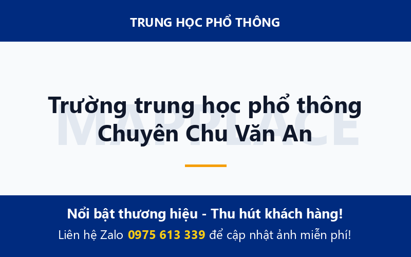 Trường trung học phổ thông Chuyên Chu Văn An
