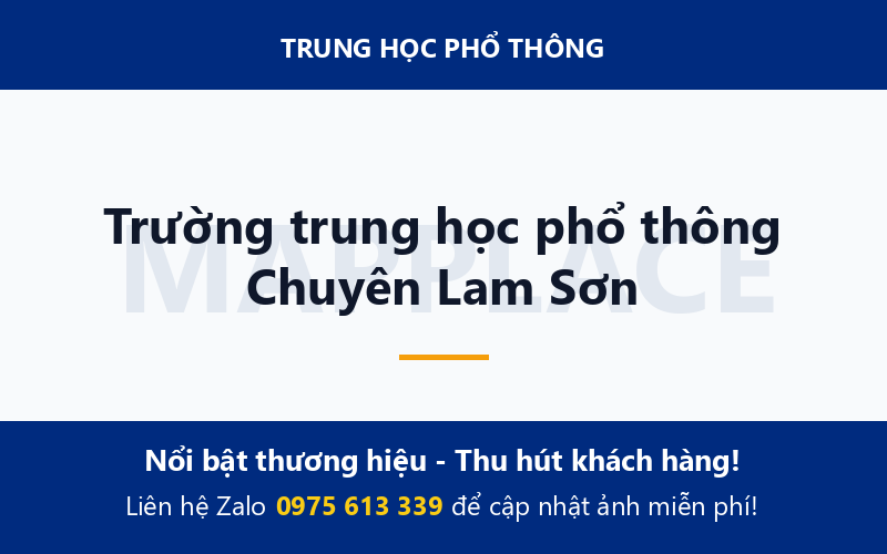 Trường trung học phổ thông Chuyên Lam Sơn
